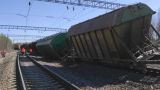 В Амурской области 20 вагонов грузового поезда сошли с рельсов