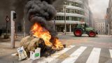 Европейские фермеры протестовали в Брюсселе против «безумия зелёных»