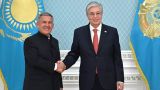 Президент Казахстана встретился в главой Татарстана