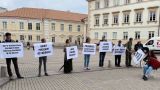В Вильнюсе состоялся митинг в защиту Палецкиса и других осуждённых инакомыслящих