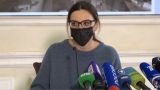 Жена Медведчука попросила на пресс-конференции помочь ей разыскать мужа