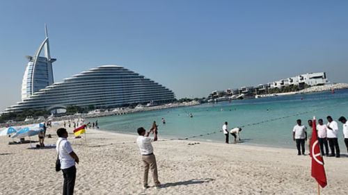 The stricken tanker closed beaches in the UAE