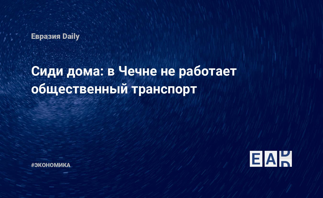 Сиди дома: в Чечне не работает общественный транспорт — EADaily, 3 мая 2020  — Новости экономики, Новости России