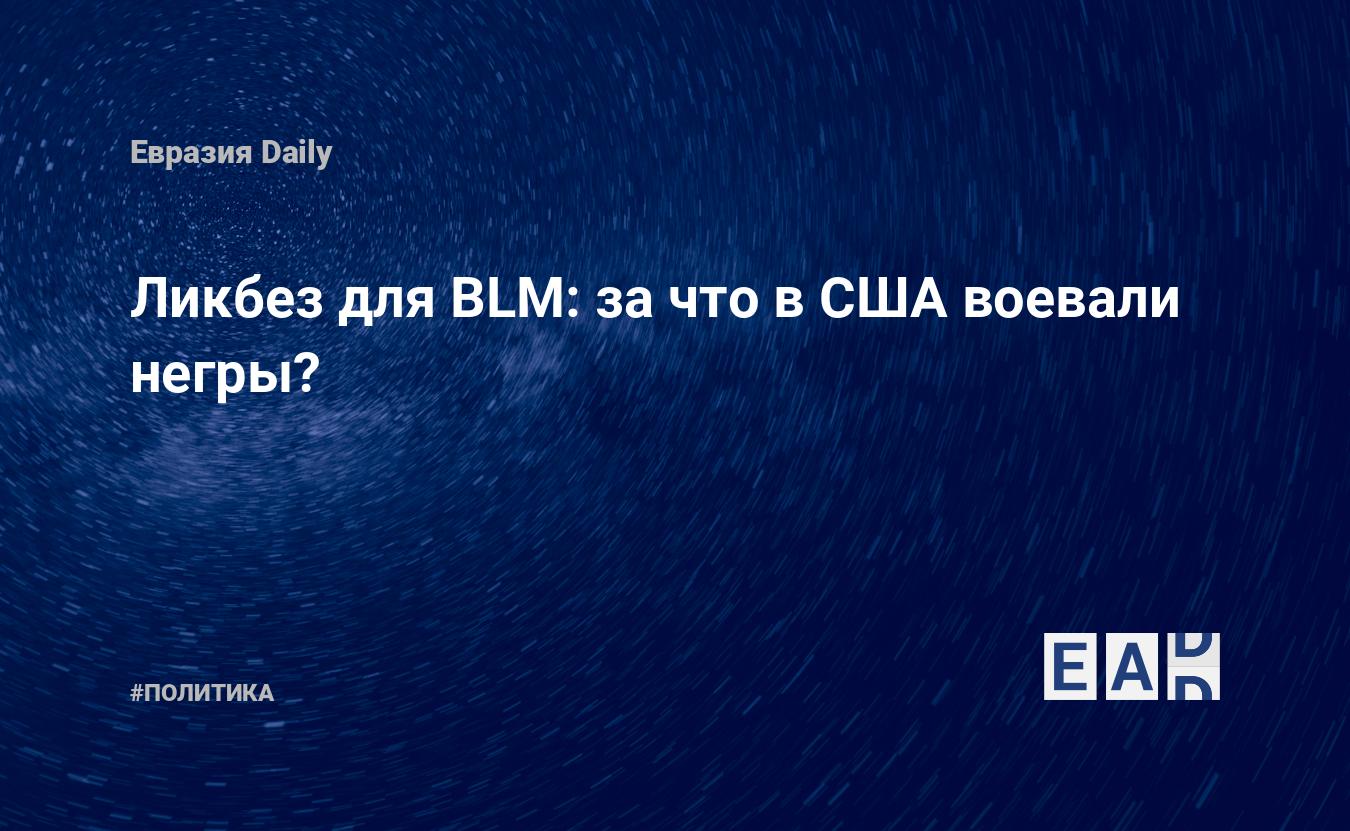 Ликбез для BLM: за что в США воевали негры? — EADaily, 11 октября 2020 —  Новости политики, Новости Ближнего Востока