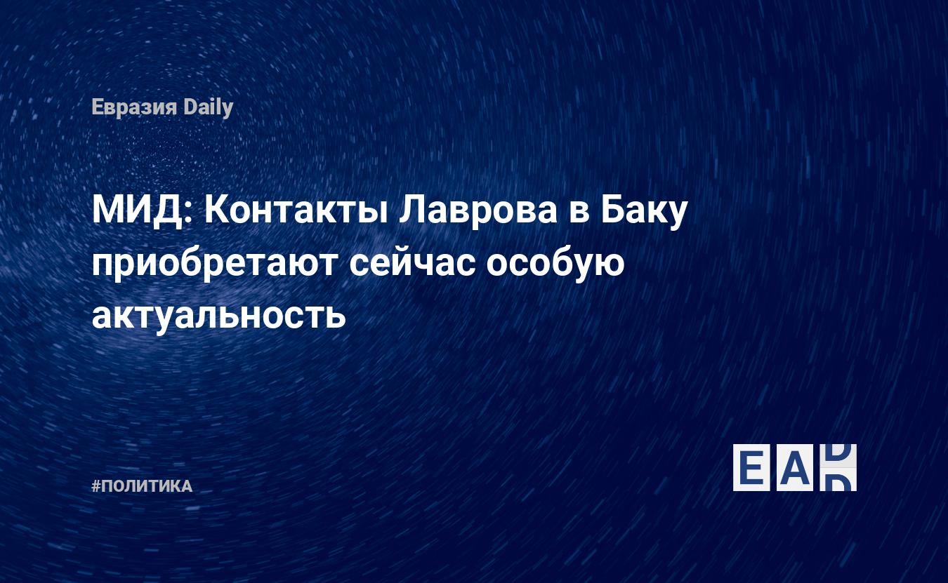 МИД: Контакты Лаврова в Баку приобретают сейчас особую актуальность —  EADaily, 5 апреля 2016 — Новости политики, Новости России