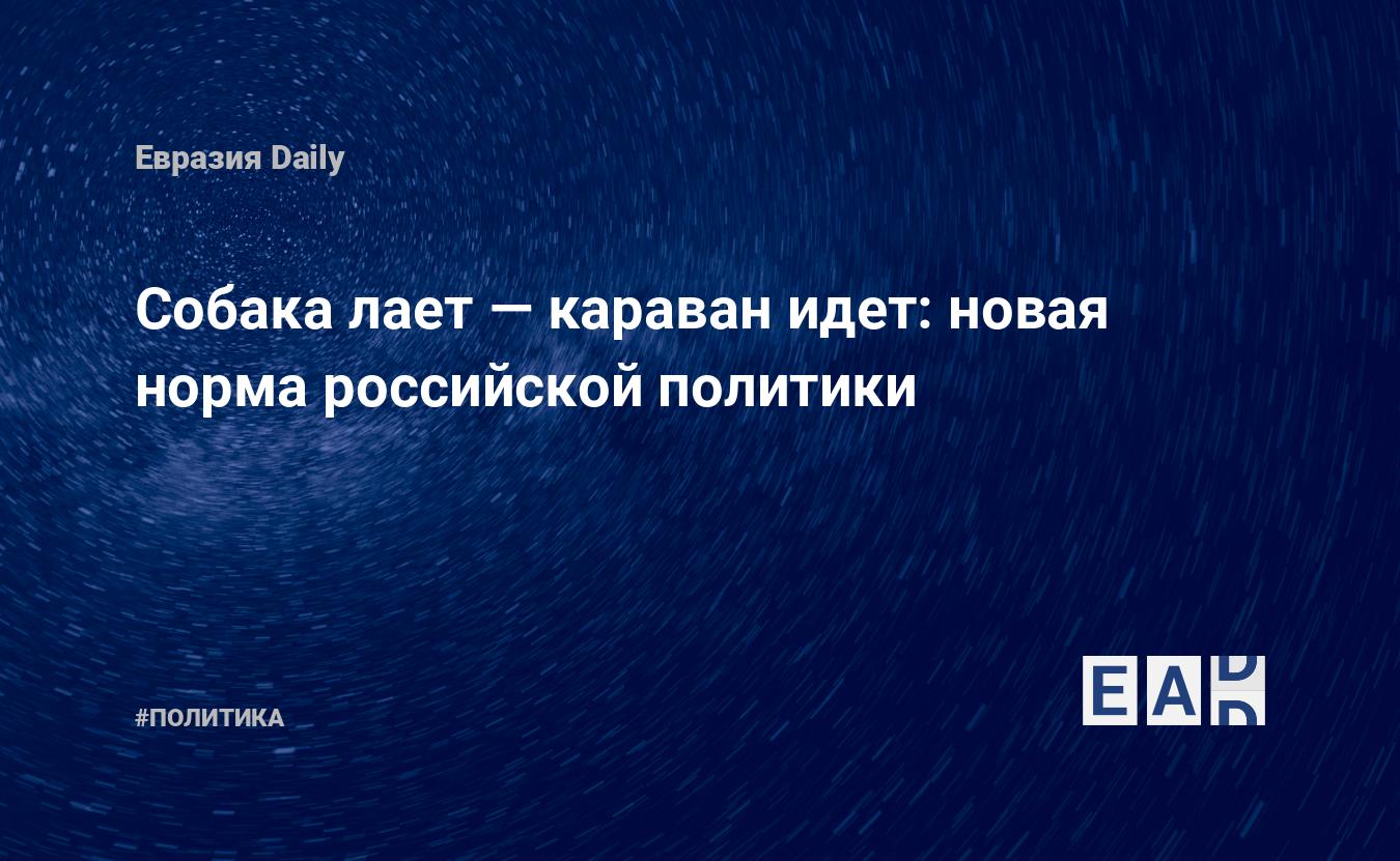 Собака лает — караван идет: новая норма российской политики — EADaily, 28  июля 2017 — Новости политики, Новости России